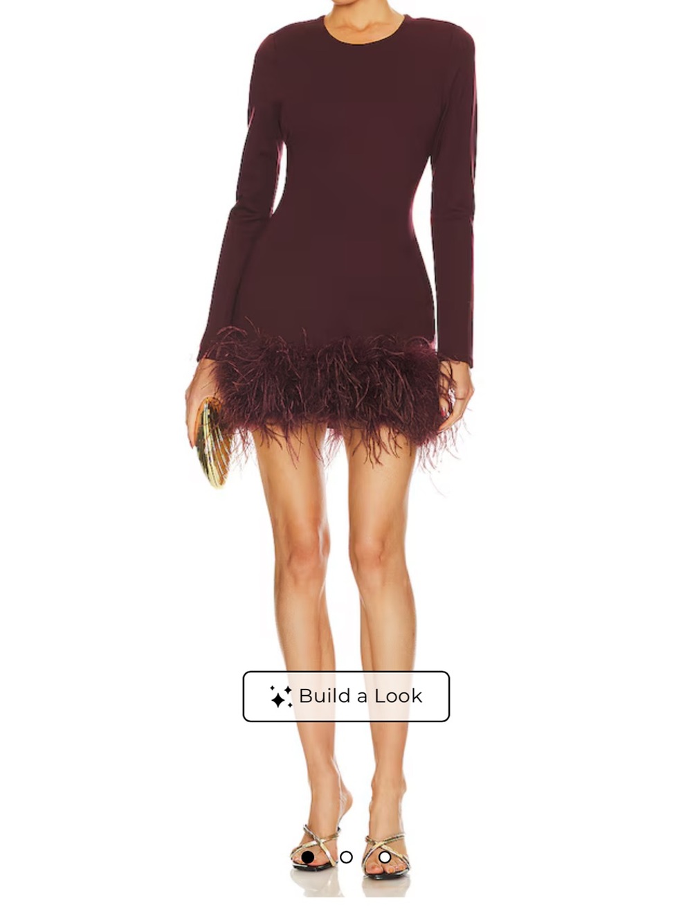 Lamarque Plum Sheen Crewneck Dress